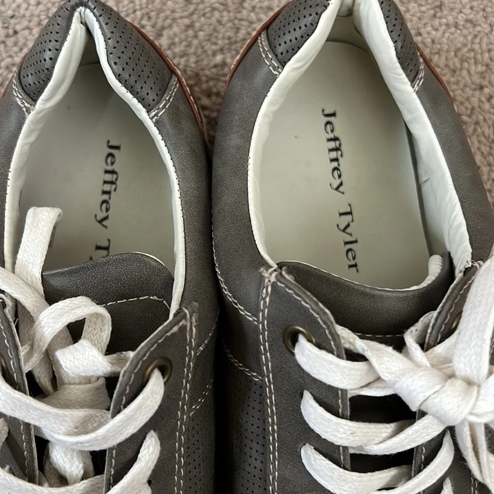 Jeffrey Tyler Mens Fashion Walking Sneakers Lace Up Gray Brown Mens 9 M Shoes